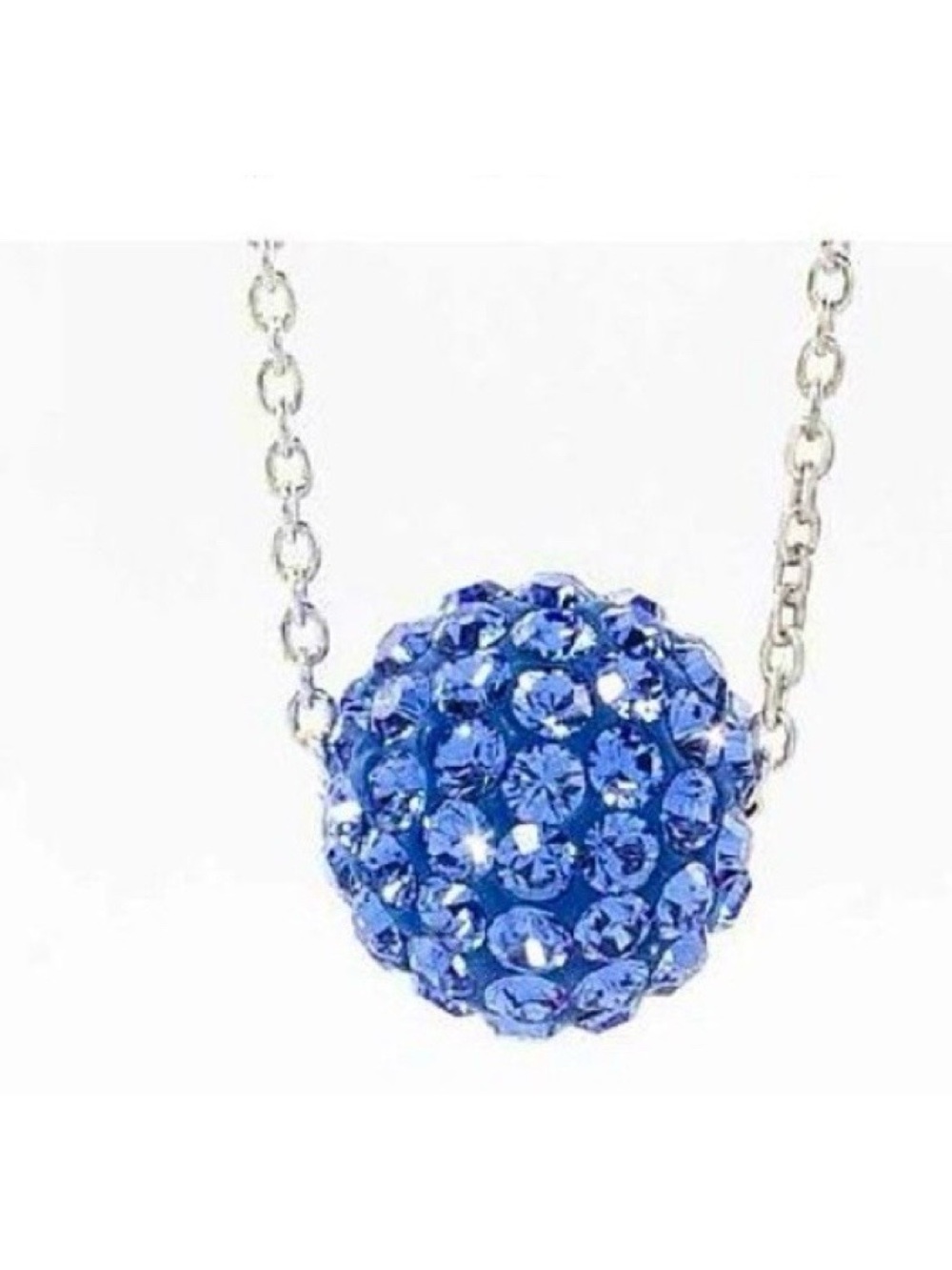 Touchstone Crystal Blue September Birthstone Neckkace NEW